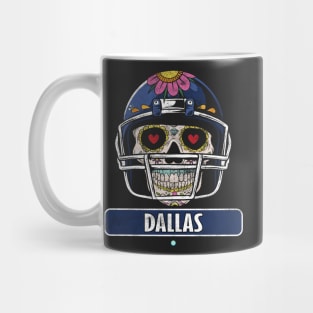 American Football - Dallas Skull Football Gift Mug